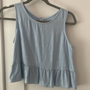 Light Blue Sleeveless Top of Matching Set